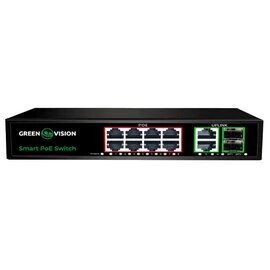 Изображение  Свитч GreenVision GV-021-D-8G+2PG+2SFP