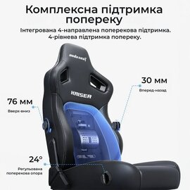 Зображення 4 Крісло Anda Seat Kaiser 4 V2 Size XL PVC Black Fabric