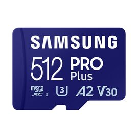 Изображение 2 Карта памяти Samsung Pro Plus microSDXC 512GB UHS-I/U3 Class 10 + SD-адаптер - MB-MD512SB/WW