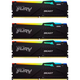 Изображение  Оперативная память Kingston Fury Beast RGB XMP DDR5 4x32768Mb 5600MHz (KF556C40BBAK4-128)