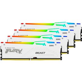 Изображение 3 Модуль памяти Kingston Fury Beast RGB White DDR5 4x32768Mb 5600MHz (KF556C40BWAK4-128)