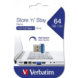 Зображення 5 USB флешка Verbatim Store `n` Stay NANO 64GB USB 3.2 Blue (98711)