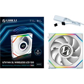 Зображення 3 Охолодження  Lian Li Uni Fan SL Wireless LCD Reverse 120-1 White (G99.12RSLLCD1W1W.00)