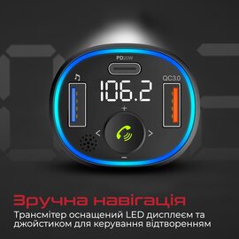 Зображення 4 FM трансміттер для авто Promate PowerTune-38w Black без пульта