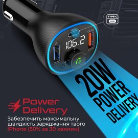 Зображення 5 FM трансміттер для авто Promate PowerTune-38w Black без пульта