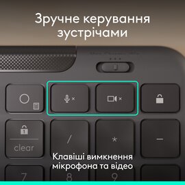 Зображення 5 Комплект мишка + клавіатура Logitech Signature Slim Combo MK620 Graphite - 920-013349
