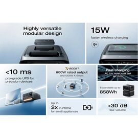 Изображение 6 Зарядная станция 600 Вт EcoFlow River 3 Plus Wireless (EFRIVER3PLUS-W-EU-CBOX)