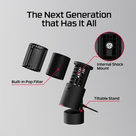 Изображение 3 Микрофон HyperX SoloCast 2 Black (AR0A0AA) для ПК/ноутбука