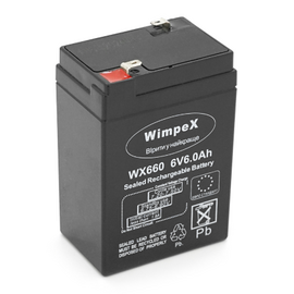 Зображення  Свинцево-кислотний акумулятор Wimpex WX660, 6V 6Ah