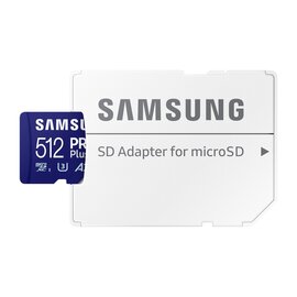 Изображение  Карта памяти Samsung Pro Plus microSDXC 512GB UHS-I/U3 Class 10 + SD-адаптер - MB-MD512SA/EU