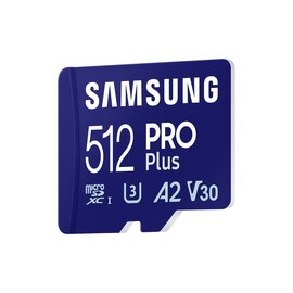 Изображение 3 Карта памяти Samsung Pro Plus microSDXC 512GB UHS-I/U3 Class 10 + SD-адаптер - MB-MD512SA/EU