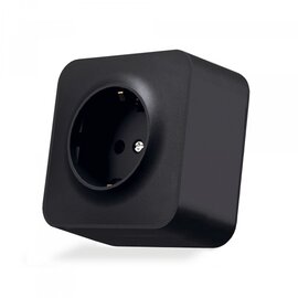 Зображення  Розетка Videx Binera Black Graphite (VF-BNS21G-BG) накладного типу