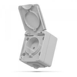 Зображення  Розетка Videx Binera IP65 Grey (VF-BNW21-G) накладного типу