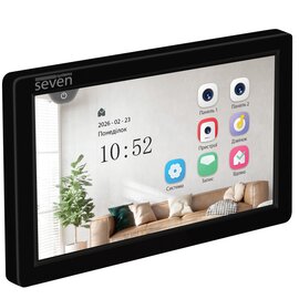 Зображення 2 Відеодомофон Seven DP-7570 FHD IPS Black сенсорні кнопки, Колір корпусу: чорний
