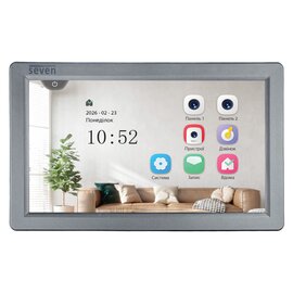 Зображення  Відеодомофон Seven DP-7570 FHD IPS Grey, Колір корпусу: сірий