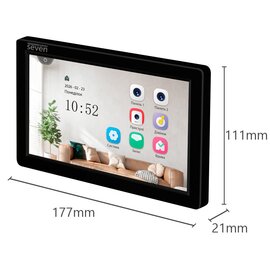 Зображення 6 Відеодомофон Seven DP-7570 FHD IPS Black сенсорні кнопки, Колір корпусу: чорний