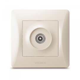 Зображення 2 Розетка Videx Binera TV Cream (VF-BNSK1TVME-CR) без заземлення