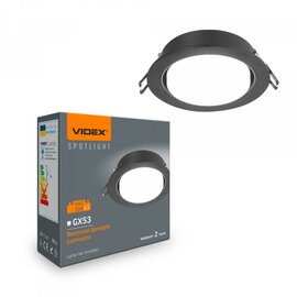 Изображение  Светодиодный LED светильник Videx GX53 Black (VL-SPF27R-B)