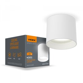 Зображення  LED світильник Videx GX53 White VL-SPF15A-W на 30W Max