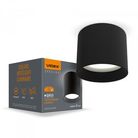 Зображення  LED світильник Videx GX53 Black (VL-SPF15A-B) на 30W Max