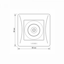 Зображення 5 Розетка Videx Binera TV Black Graphite (VF-BNSK1TVME-BG) без кришки
