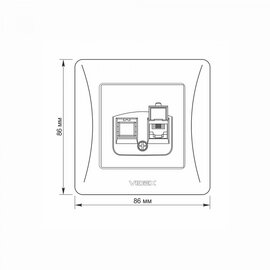 Зображення 5 Розетка Videx Binera CAT3 White (VF-BNSK1TF3-W) прихованого типу