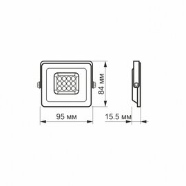 Зображення 6 Світлодіодний прожектор Videx F2e 10W 5000K (VL-F2e-105W)