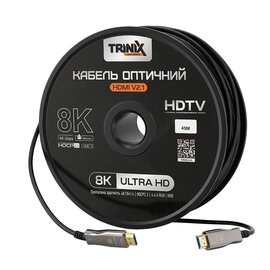 Изображение  Кабель мультимедийный Trinix HDMI V2.1 45м (AOC-HDMI8k-45m)