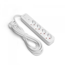 Изображение 2 Удлинитель Videx Oncord с/з 4р 3м Switch White (VF-PD43G-W)
