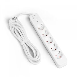 Изображение 2 Удлинитель Videx Oncord с/з 5р 3м Switch White (VF-PD53G-W) 5 місць розеток