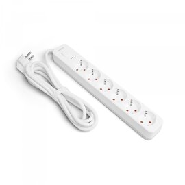 Изображение 2 Удлинитель Videx Oncord с/з 6п 3м Switch White (VF-PD63G-W)
