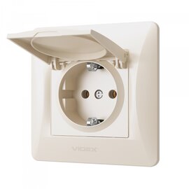 Зображення 3 Розетка Videx Binera Cream (VF-BNSK1GС-CR) прихованого типу
