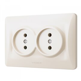 Зображення 3 Розетка Videx Binera Cream (VF-BNSK2-CR) прихованого типу
