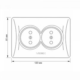 Зображення 5 Розетка Videx Binera Cream (VF-BNSK2-CR) прихованого типу