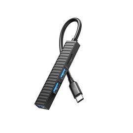 Зображення 3 USB Hub (хаб) XO USB Type-C 3-в-1 (HUB014B.black)