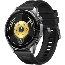 Изображение  Смарт-часы Huawei Watch GT 6 46mm Black with Black Fluoroelastomer Strap (55020FTX) есть