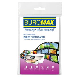 Изображение  Бумага Buromax 230г/м2 10х15см, 20л (BM.2230-6020)