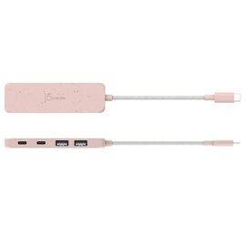 Зображення 4 USB Hub (хаб) J5create 2 USB-A/2 USB-С Red (JCH342ER-N)