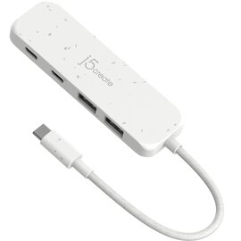 Зображення  USB Hub (хаб) J5create 2 USB-A/2 USB-С White (JCH342EW-N)