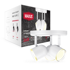 Зображення  LED світильник Maxus MSL-01R 3x4W 4100K White (3-MSL-11241-RW)