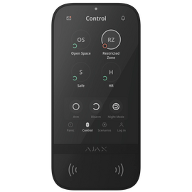 Зображення  Клавіатура Ajax Superior KeyPad TouchScreen G3 Black, Колір: чорний