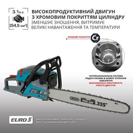 Зображення 2 Ланцюгова пила Konner&Sohnen KS CS31G-18-1 на 45