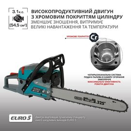 Зображення 2 Ланцюгова пила Konner&Sohnen KS CS31G-20-1 на 50