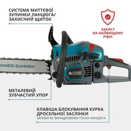 Зображення 6 Бензинова ланцюгова пила Konner&Sohnen KS CS21G-16