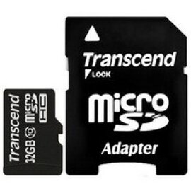 Зображення 2 Карта пам`яті Transcend microSDHC Class 10 32GB + SD адаптер - TS32GUSDHC10