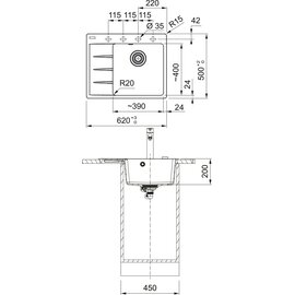 Зображення 2 Кухонна мийка Franke Centro CNG 611-62 TL (114.0630.461)