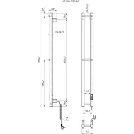 Изображение 4 Полотенцесушитель  Hygge Family Slim 1170x140 (3.164.045618.BM)