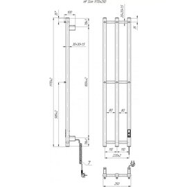 Изображение 4 Полотенцесушитель  Hygge Family Slim 1170х250 (3.164.045613.BM)