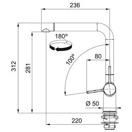 Зображення 4 Змішувач Franke Active L (115.0721.463)