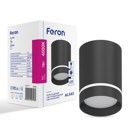 Зображення  Світлодіодний світильник Feron AL543 7Вт 4000K Black